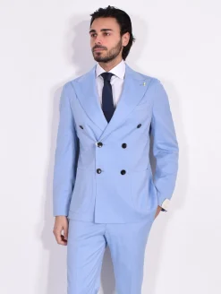 GUARINUCCI Abiti<Abito doppiopetto azzurro Forio