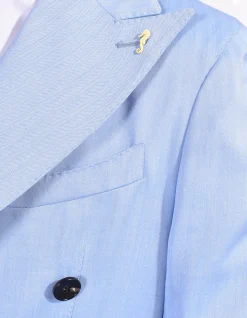GUARINUCCI Abiti<Abito doppiopetto azzurro Forio