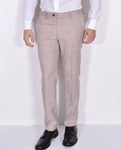 Marcel Morel Abiti<Abito doppiopetto fiammato beige quadri