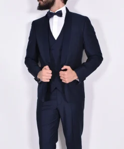 Marcel Morel Abiti<Abito smoking gilet doppiopetto blu