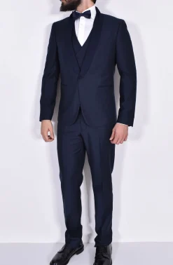 Marcel Morel Abiti<Abito smoking gilet doppiopetto blu