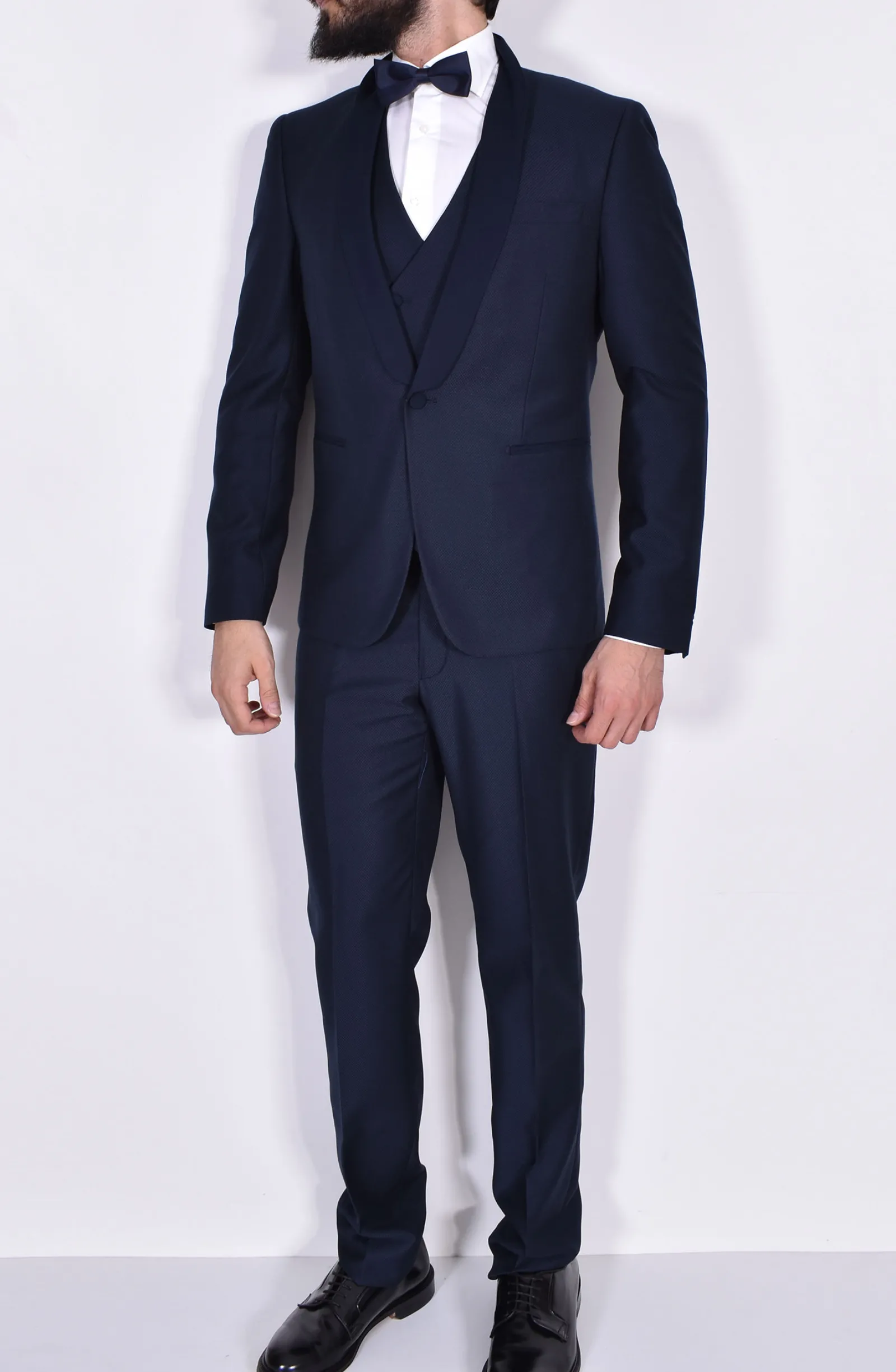 Marcel Morel Abiti<Abito smoking gilet doppiopetto blu