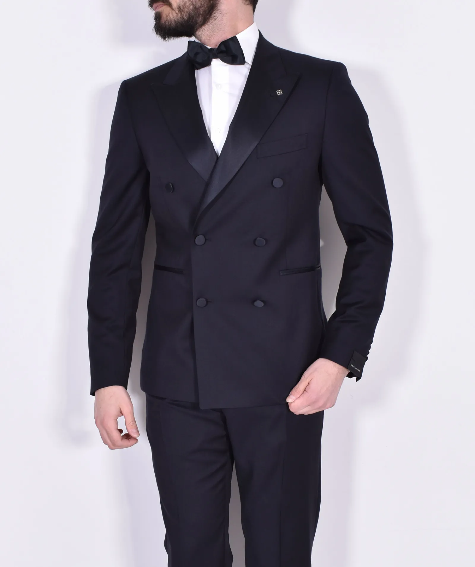 TAGLIATORE Abiti<Abito doppiopetto smoking blu fresco lana SFBR10A01