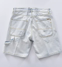 YES LONDON Bermuda<Bermuda jeans strappato blu chiaro