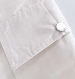 YES LONDON Bermuda<Bermuda lino cotone elastico tasconi bianco panna
