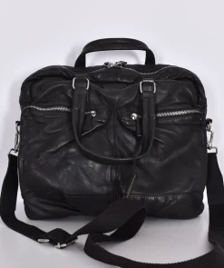 ANDREA D'AMICO Borse<Borsa D'amico tracolla lavoro Bruxelles pelle nera