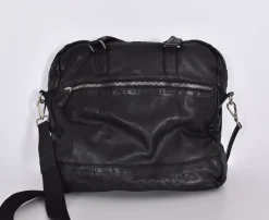ANDREA D'AMICO Borse<Borsa D'amico tracolla lavoro Bruxelles pelle nera