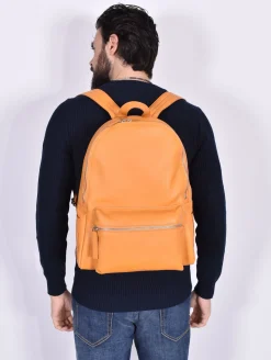 ORCIANI Zaini<Borsa zaino micron deep pelle ocra