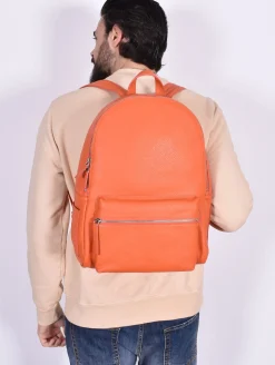 ORCIANI Zaini<Borsa zaino micron deep pelle arancio