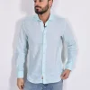 BOB Camicie<Camicia lino verde acqua Lop lino cotone