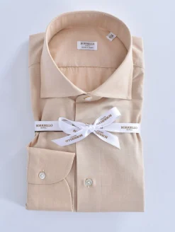 BORRIELLO Camicie<Camicia beige cucita a mano Marechiaro cotone