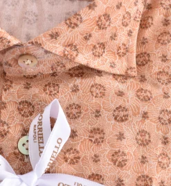 BORRIELLO Camicie<Camicia beige fantasia cucita a mano