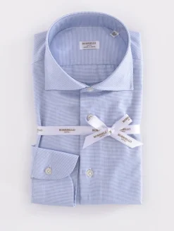 BORRIELLO Camicie<Camicia Marechiaro cucita a mano bianco celeste