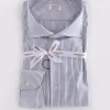 BORRIELLO Camicie<Camicia Marechiaro cucita a mano righe bianco blu