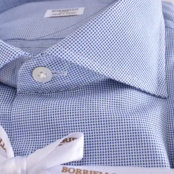 BORRIELLO Camicie<Camicia Marechiaro cucita a mano bianco blu