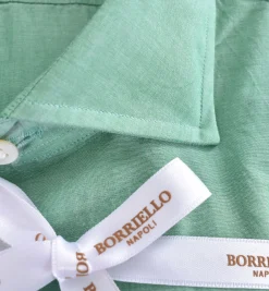 BORRIELLO Camicie<Camicia verde cucita a mano Marechiaro cotone