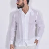 GRAN SASSO Camicie<Camicia lino bianco
