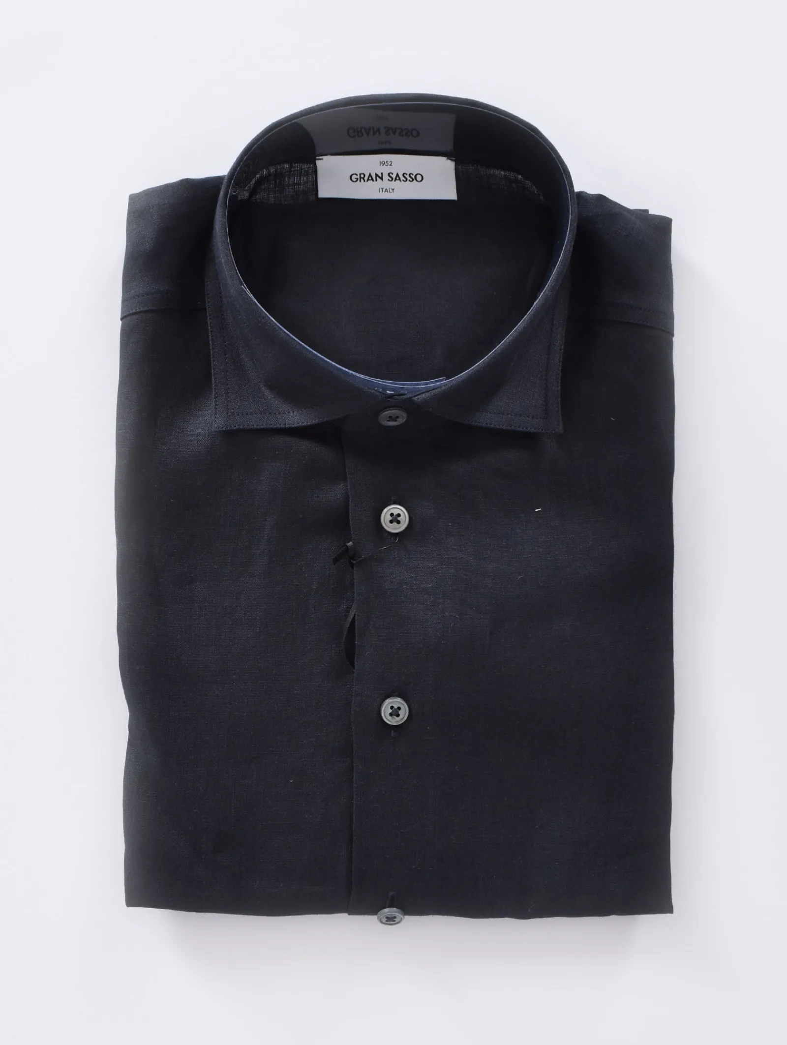 GRAN SASSO Camicie<Camicia lino blu notte