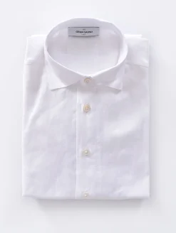 GRAN SASSO Camicie<Camicia lino bianco