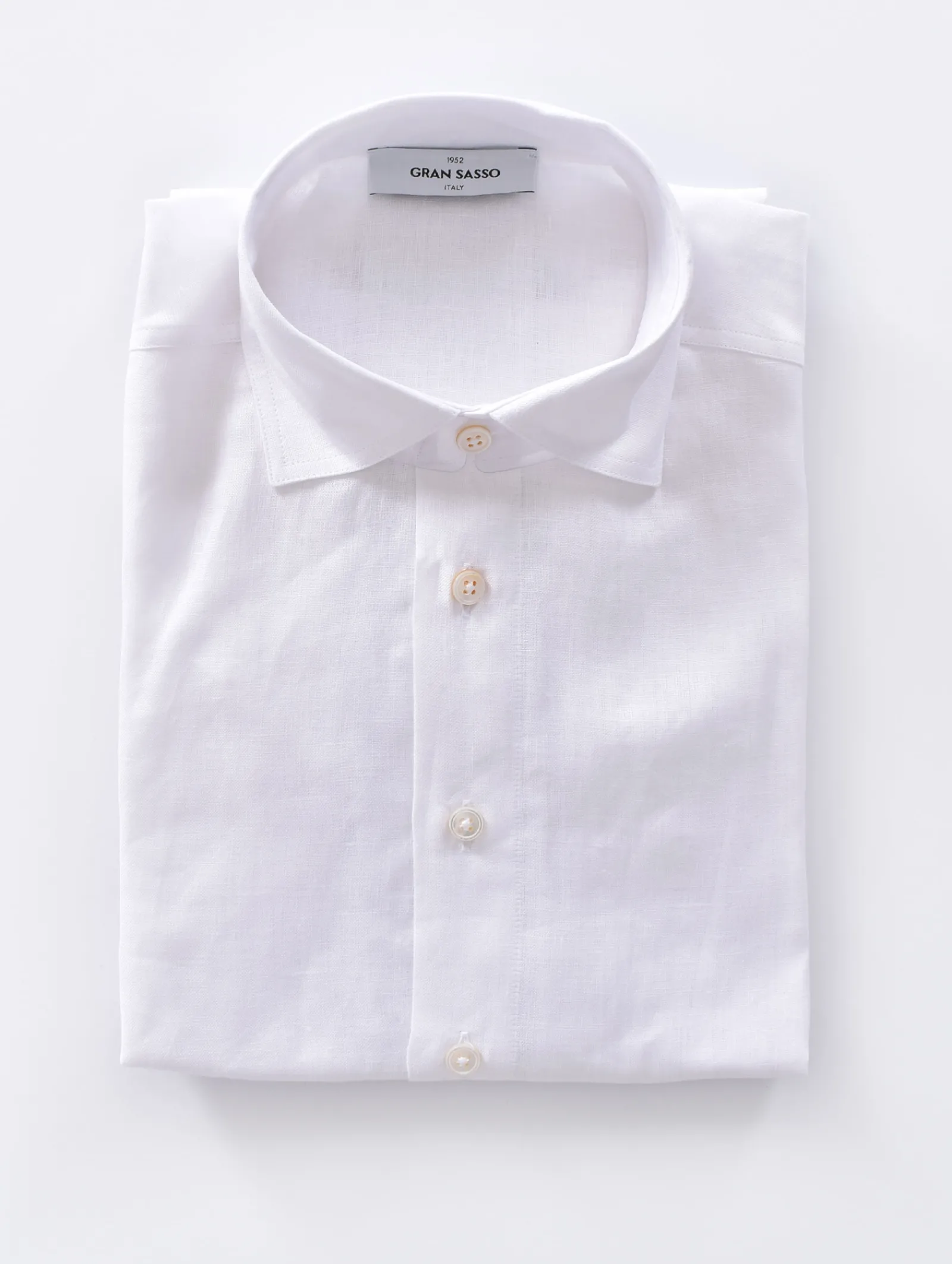 GRAN SASSO Camicie<Camicia lino bianco