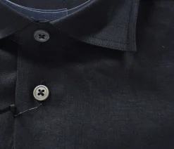 GRAN SASSO Camicie<Camicia lino blu notte