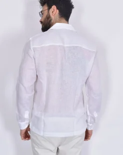 GRAN SASSO Camicie<Camicia lino bianco
