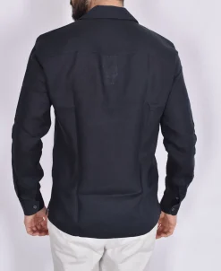 GRAN SASSO Camicie<Camicia lino blu notte