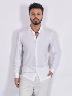 GRAN SASSO Camicie<Camicia maglia Vintage organic cotton bianca