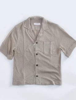 OFFICINA 36 Camicie<Camicia maglia mezza manica beige