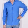 MC2 SAINT BARTH Camicie<Camicia azzurro Pamplona lino bluetto