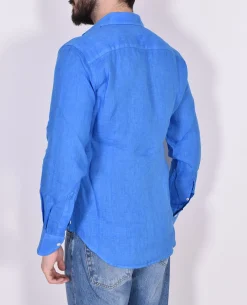 MC2 SAINT BARTH Camicie<Camicia azzurro Pamplona lino bluetto