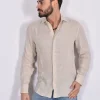 MC2 SAINT BARTH Camicie<Camicia beige sabbia pamplona lino