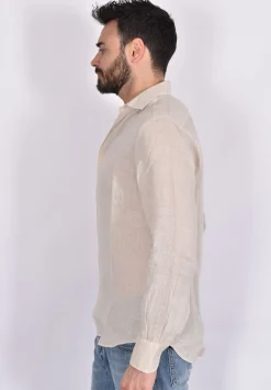 MC2 SAINT BARTH Camicie<Camicia beige sabbia pamplona lino