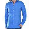 MC2 SAINT BARTH Camicie<Camicia blu royal pamplona lino