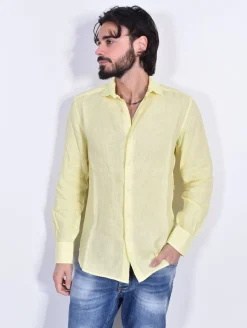 MC2 SAINT BARTH Camicie<Camicia gialla Pamplona lino