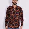 OFFICINA 36 Camicie<Camicia fantasia cerchi rosso blu