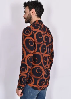 OFFICINA 36 Camicie<Camicia fantasia cerchi rosso blu