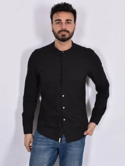 OFFICINA 36 Camicie<Camicia collo coreano nera