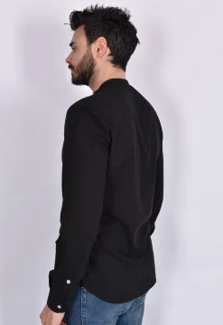 OFFICINA 36 Camicie<Camicia collo coreano nera
