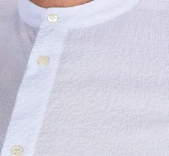 OFFICINA 36 Camicie<Camicia coreana celeste seersucker
