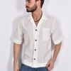 OFFICINA 36 Camicie<Camicia mezza manica bianca modal