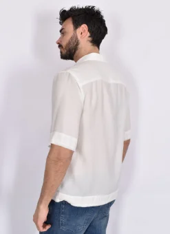 OFFICINA 36 Camicie<Camicia mezza manica bianca modal