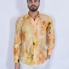 OFFICINA 36 Camicie<Camicia ocra fantasia ziva