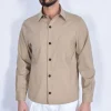 BE ABLE Camicie<Camicia oversize Leroy beige fresco lana