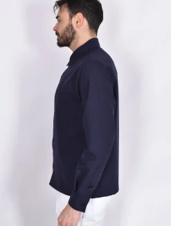 BE ABLE Camicie<Camicia oversize Leroy blu navy fresco lana