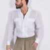 TAGLIATORE Camicie<Camicia lino bianca Rowan