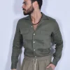 TAGLIATORE Camicie<Camicia lino verde Rowan
