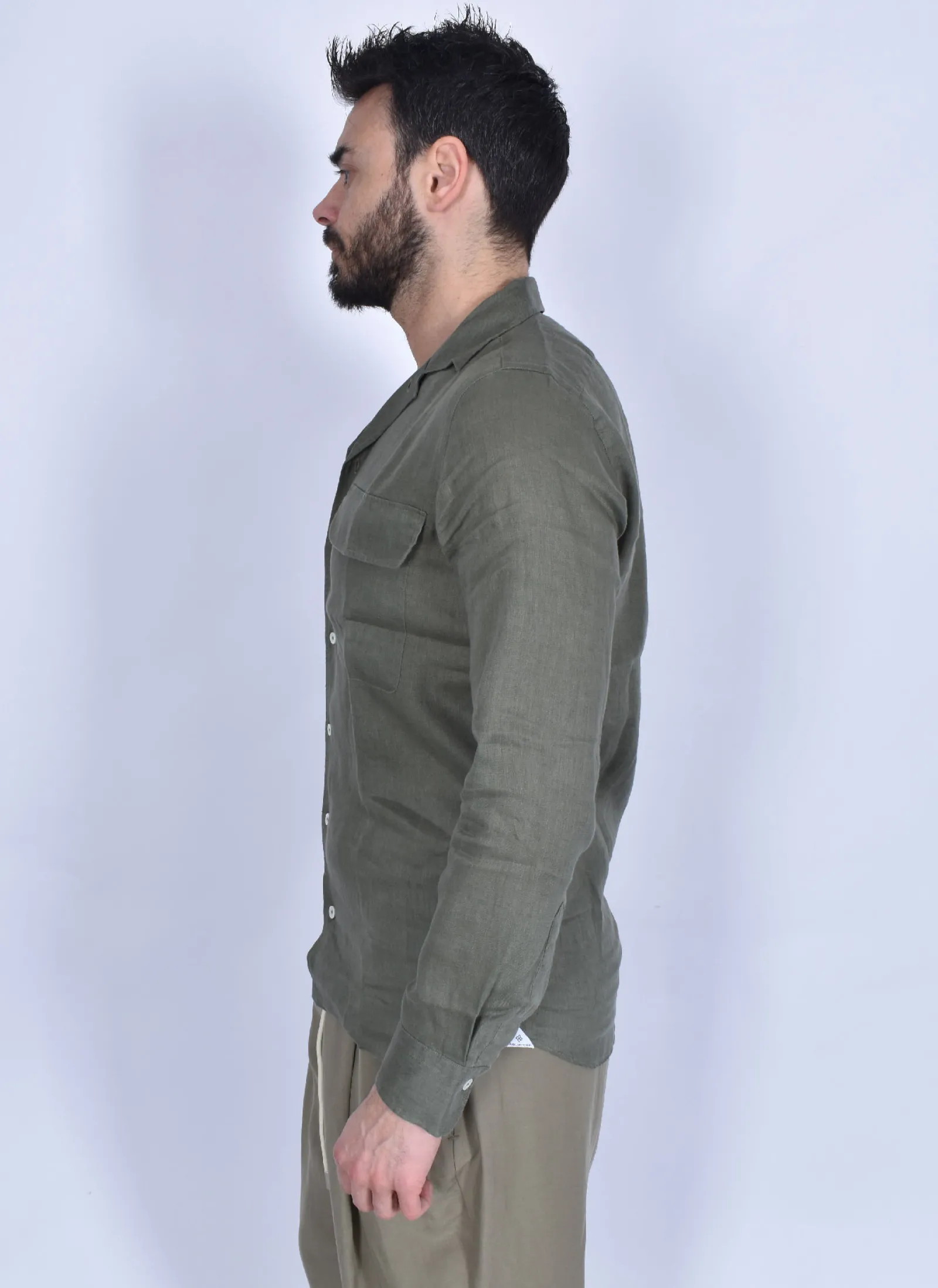 TAGLIATORE Camicie<Camicia lino verde Rowan