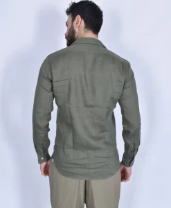 TAGLIATORE Camicie<Camicia lino verde Rowan