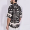YES LONDON Camicie<Camicia mezza manica japan nera fantasia